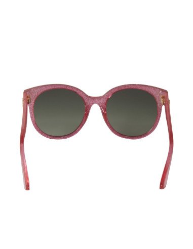 Gucci Gg0035s 005 Round Shape Rosa Brillante Gris degradado | Sunni...