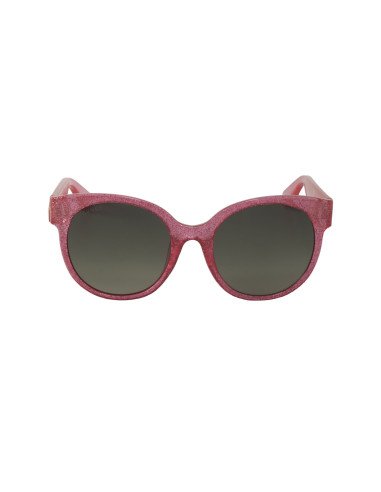 Gucci Gg0035s 005 Round Shape Rosa Brillante Gris degradado | Sunni...