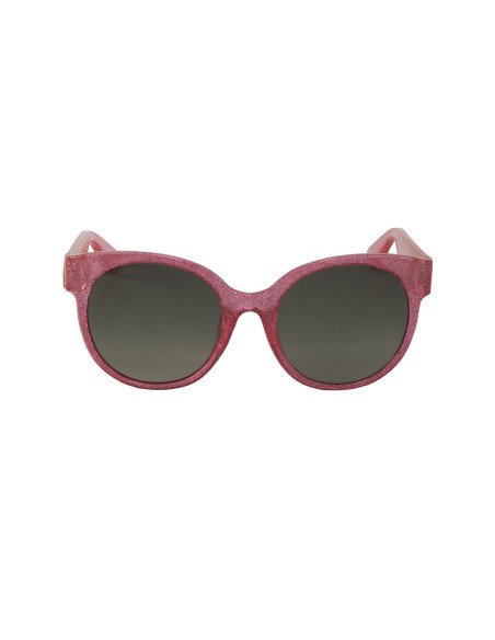 Gucci Gg0035s 005 Round Shape Rosa Brillante Gris degradado | Sunni...