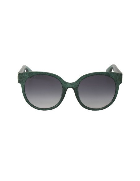 Gucci Gg0035s 006 Round Shape Verde Brillante Gris degradado | Sunn...