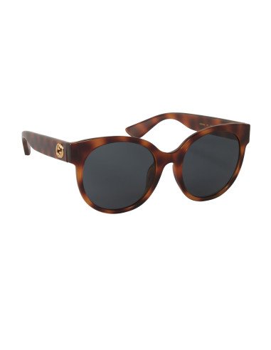 Gucci Gg0035s 011 Round Shape Cafe Carey Gris Original Acetato | Su...