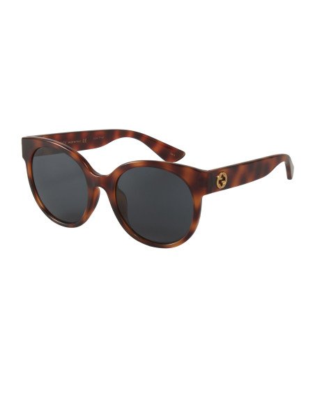 Gucci Gg0035s 011 Round Shape Cafe Carey Gris Original Acetato | Su...