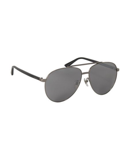 Gucci Gg0043SA 001 Aviator Metal Shape Gris Negro Original
