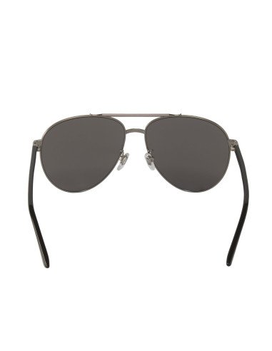 Gucci Gg0043SA 001 Aviator Metal Shape Gris Negro Original