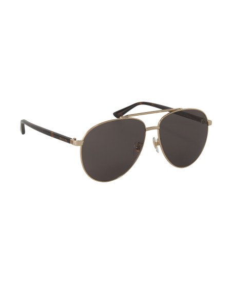 Gucci Gg0043SA 002 Aviator Metal Shape Gris Dorado Original
