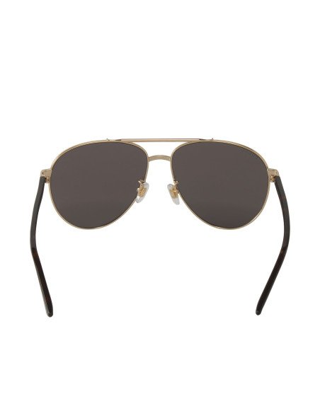 Gucci Gg0043SA 002 Aviator Metal Shape Gris Dorado Original