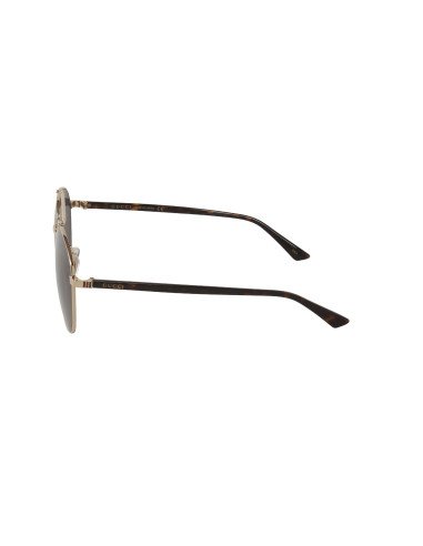 Gucci Gg0043SA 002 Aviator Metal Shape Gris Dorado Original