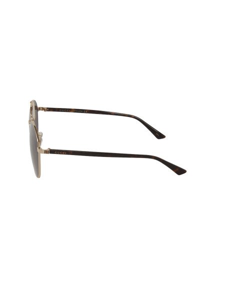 Gucci Gg0043SA 002 Aviator Metal Shape Gris Dorado Original