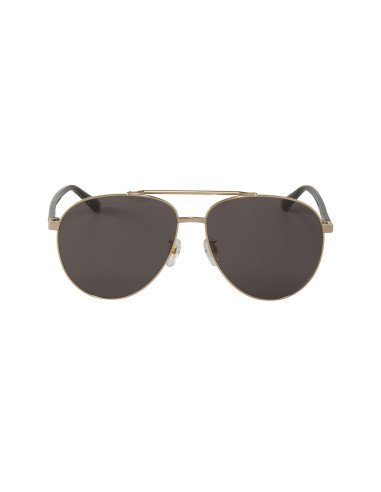 Gucci Gg0043SA 002 Aviator Metal Shape Gris Dorado Original