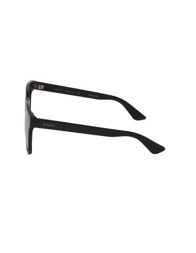 Gucci GG0057SK 001 Square Shape Plata Espejo Negro Original