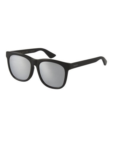 Gucci GG0057SK 001 Square Shape Plata Espejo Negro Original