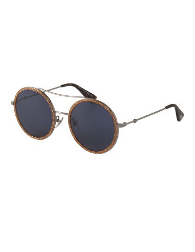 Gucci Gg0061s 004 Round Double Bridge Naranja Gris Original | Sunni...