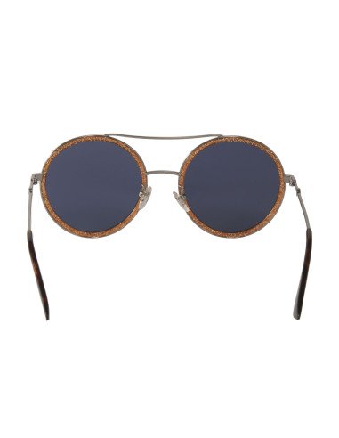 Gucci Gg0061s 004 Round Double Bridge Naranja Gris Original | Sunni...