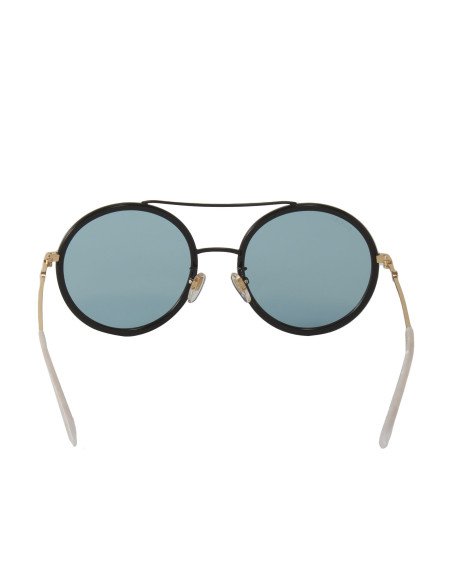 Gucci Gg0061s 021 Round Double Bridge Negro Verde transparente | Sunni...