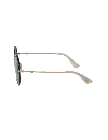 Gucci Gg0061s 021 Round Double Bridge Negro Verde transparente | Sunni...