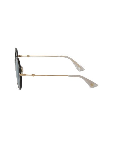 Gucci Gg0061s 021 Round Double Bridge Negro Verde transparente | Sunni...
