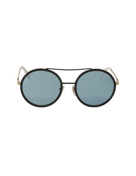Gucci Gg0061s 021 Round Double Bridge Negro Verde transparente | Sunni...