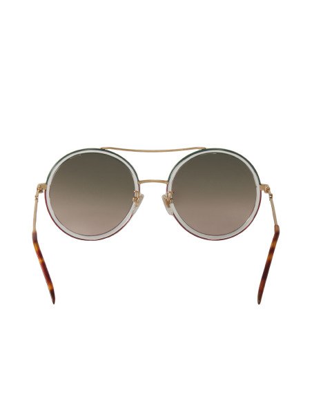 Gucci Gg0061s 022 Round Double Bridge Rosa Degradado Dorado | Sunni...