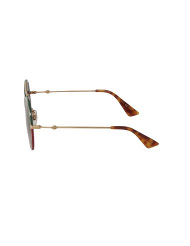 Gucci Gg0061s 022 Round Double Bridge Rosa Degradado Dorado | Sunni...