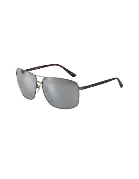 Gucci Gg0065sk 002 Aviador Gris Plateado Espejo Original | Sunnies.uno