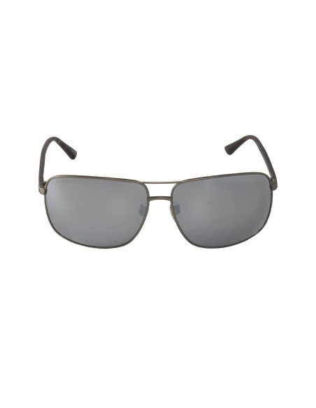 Gucci Gg0065sk 002 Aviador Gris Plateado Espejo Original | Sunnies.uno