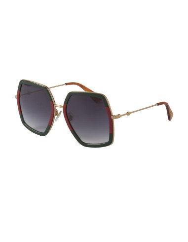 Gucci GG0106S 007 S Square Oversized Gris Degradado