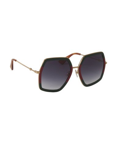Gucci GG0106S 007 S Square Oversized Gris Degradado