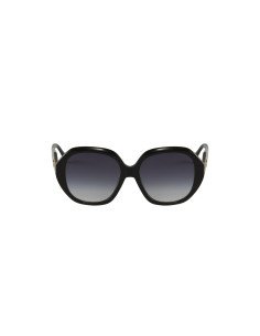 Gucci GG0796s 001 Round Oversized Negro Gris degradado 2