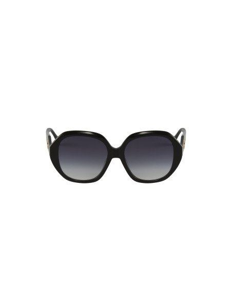 Gucci GG0796s 001 Round Oversized Negro Gris degradado