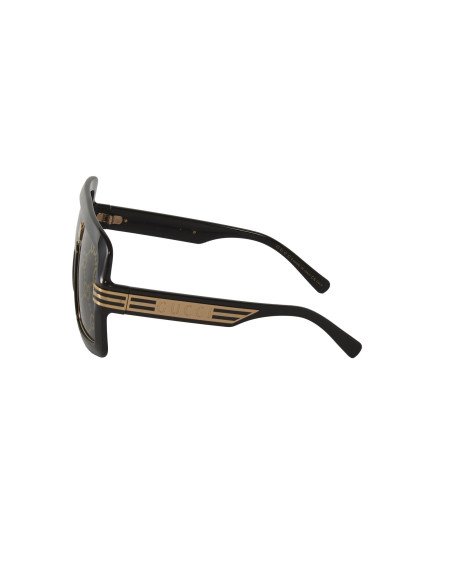 Gucci GG0900S 001 Aviator Oversized Negro Espejo Dorado