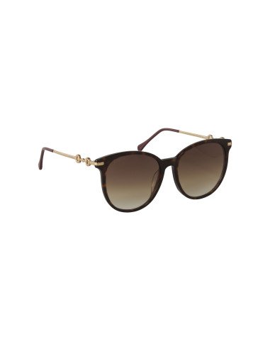 Gucci GG0885SA 002 Round Shape Cafe Degradado Dorado | Sunn...