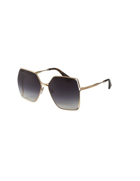 Gucci Gg0817S 001 Geometric Shape Gris degradado Dorado