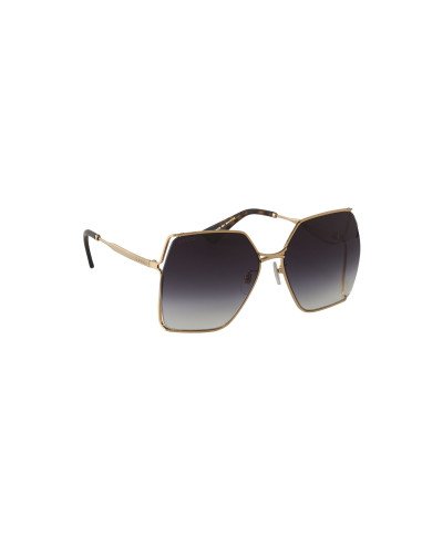 Gucci Gg0817S 001 Geometric Shape Gris degradado Dorado