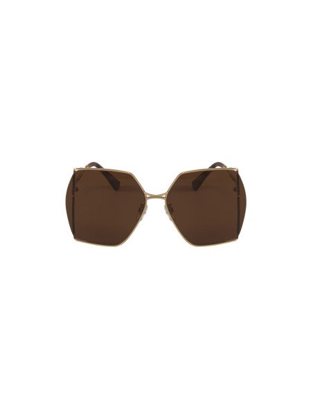 Gucci Gg0817S 002 Geometric Shape Cafe Dorado