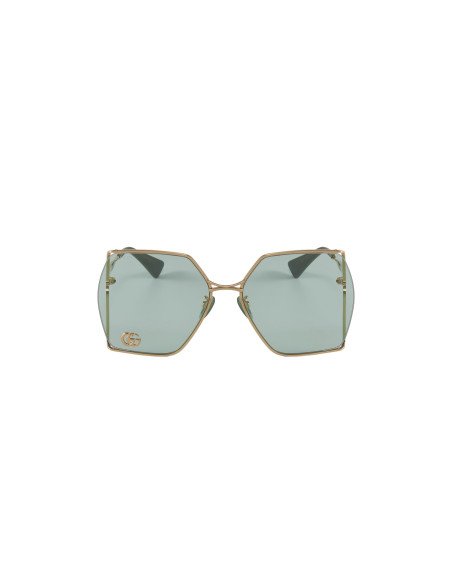 Gucci Gg0817S 003 Geometric Shape Verde Dorado