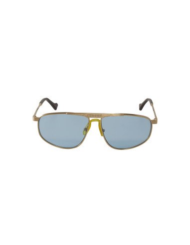 Gucci Gg0841s 003 Aviator Square Azul Dorado Original | Sunnies.uno