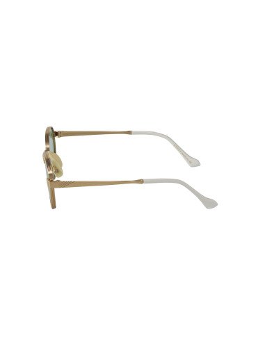 Gucci Gg0872s 002 Round Metal Dorado Verde Original | SUNNIES.UNO