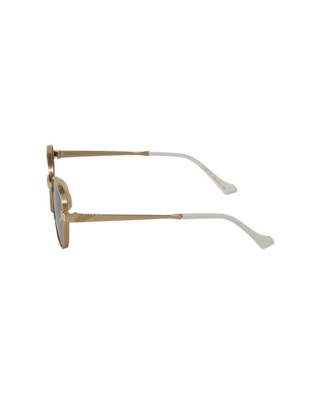 Gucci Gg0872s 003 Round Metal Gris Dorado Original | SUNNIES.UNO