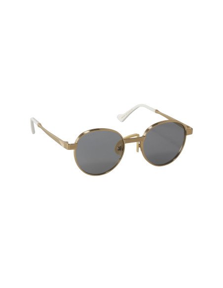 Gucci Gg0872s 003 Round Metal Gris Dorado Original | SUNNIES.UNO