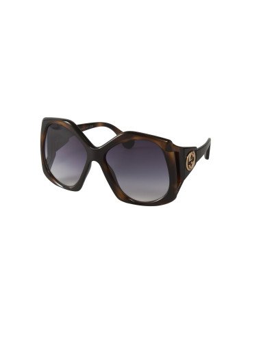 Gucci GG0875S 003 Heptagon Oversized Vino Rosa Transparente  | Sunni...