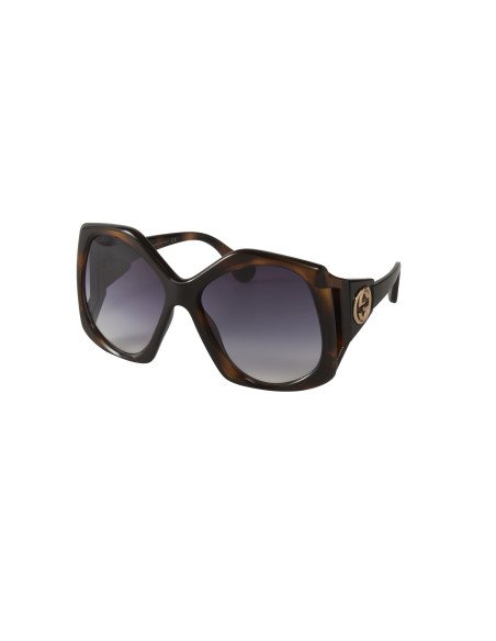 Gucci GG0875S 003 Heptagon Oversized Vino Rosa Transparente  | Sunni...