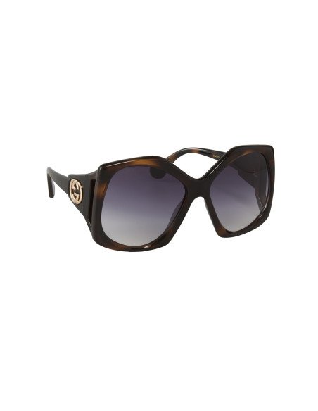 Gucci GG0875S 003 Heptagon Oversized Vino Rosa Transparente  | Sunni...