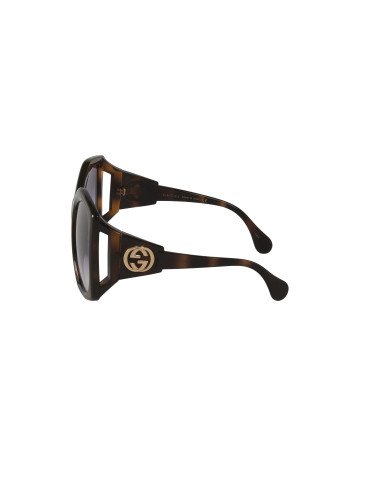 Gucci GG0876S 002 Square Oversized Carey Cafe Degradado  | Sunni...