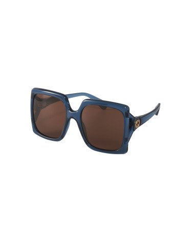 Gucci GG0876S 004 Square Oversized Azul transparente Cafe  | Sunni...