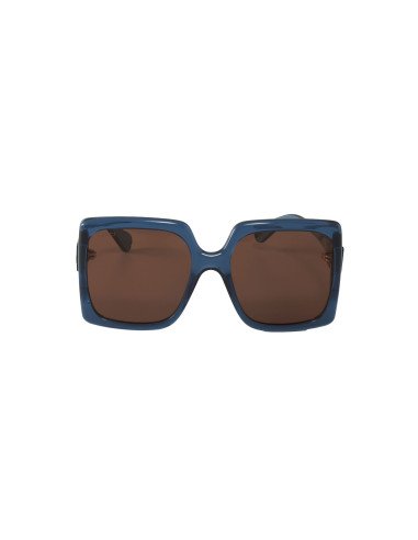 Gucci GG0876S 004 Square Oversized Azul transparente Cafe  | Sunni...