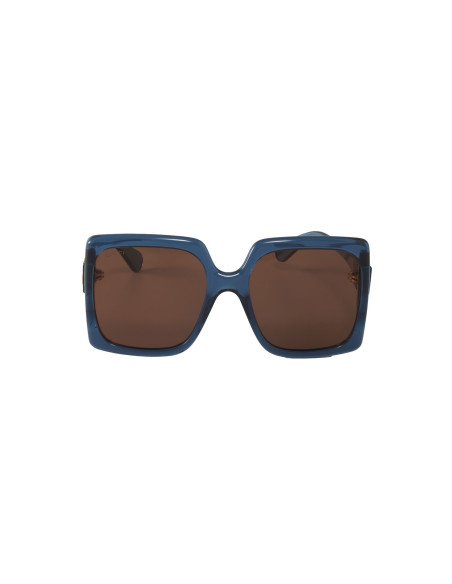 Gucci GG0876S 004 Square Oversized Azul transparente Cafe  | Sunni...