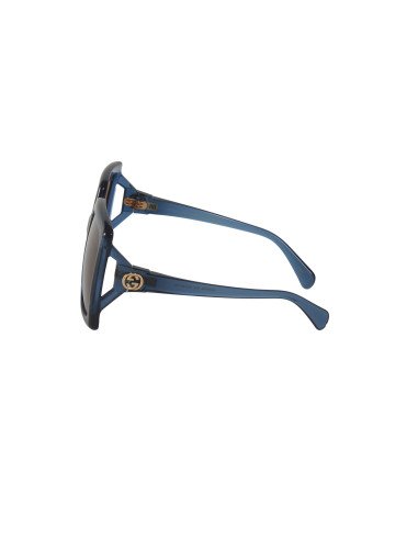 Gucci GG0876S 004 Square Oversized Azul transparente Cafe  | Sunni...