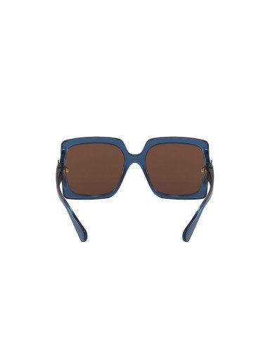 Gucci GG0876S 004 Square Oversized Azul transparente Cafe  | Sunni...