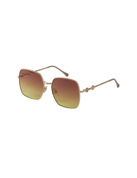 Gucci GG0879S 004 Square Shape Gold Brow Shaded