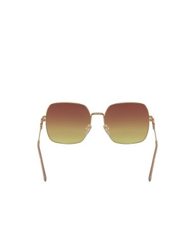 Gucci GG0879S 004 Square Shape Gold Brow Shaded